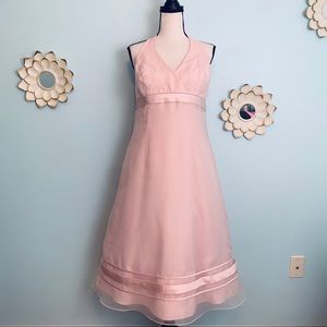 David’s Bridal Pink Halter Dress/Gown